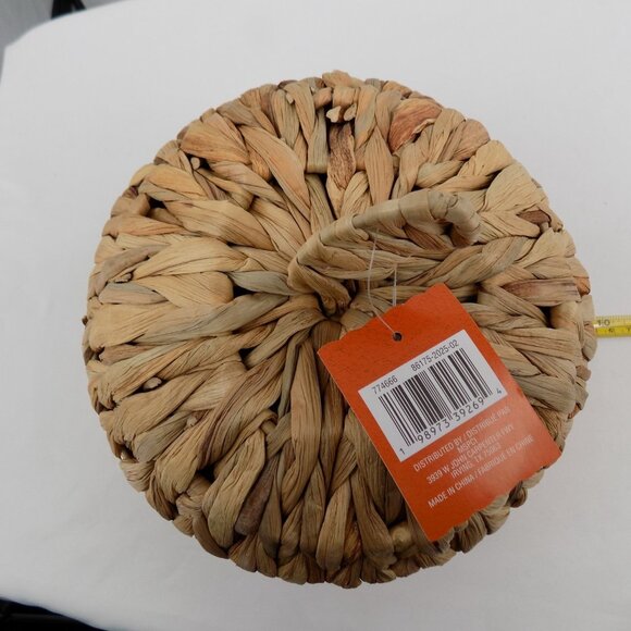 Ashland Heirloom Harvest Woven Rattan Pumpkin Tabletop Home Decoration Brown New - Picture 5 of 10